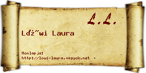 Löwi Laura névjegykártya
